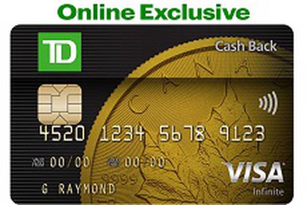 TD Cash Back Visa Infinite* Card Review
