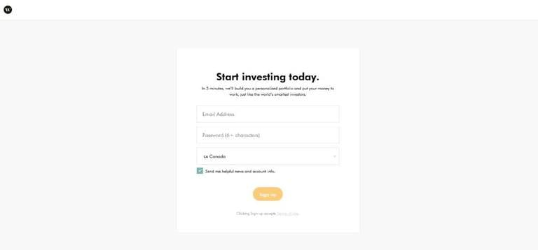 wealthsimple sign up